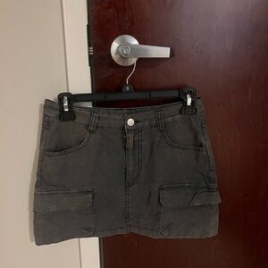 Altar'd State Dark Gray Mini Skirt